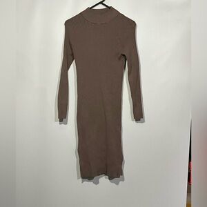 Magaschoni Chocolate Long Sleeve Dress
